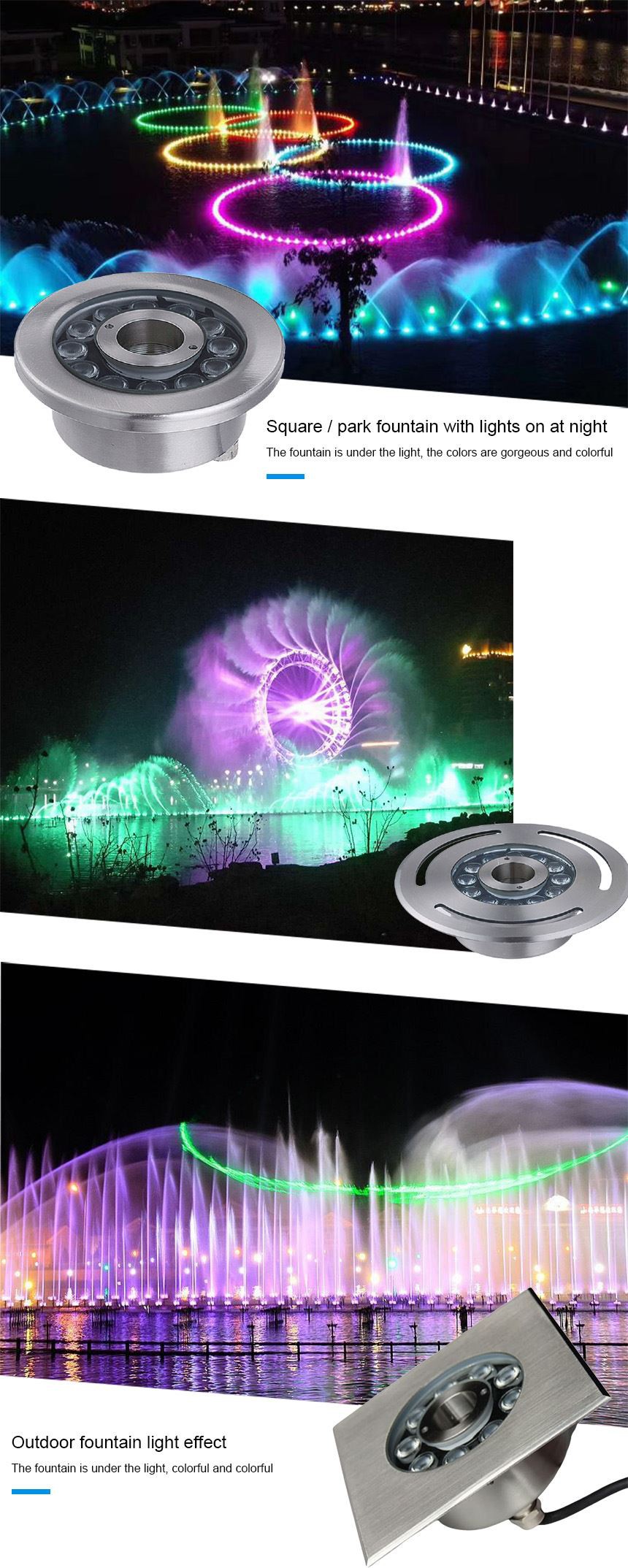 260GMK floating pool fountain with lights